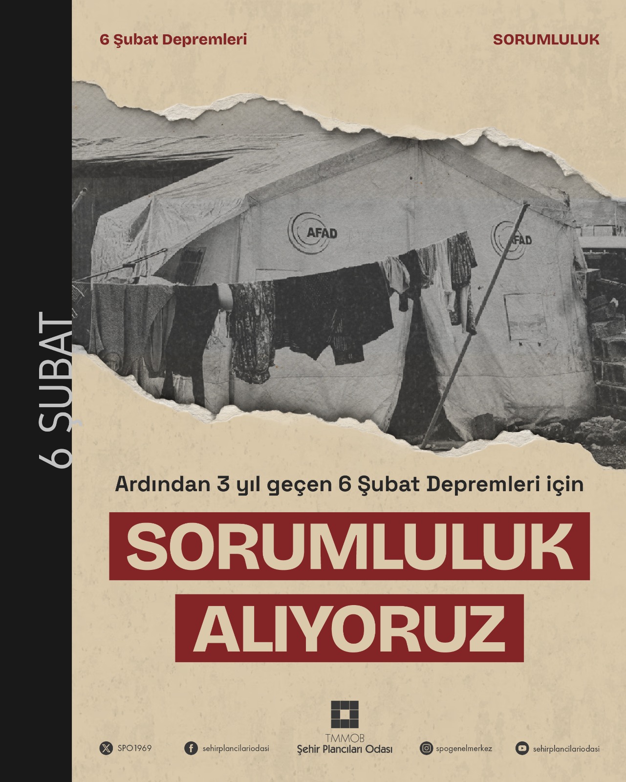 ARDINDAN 3 YIL GEÇEN 6 ŞUBAT DEPREMLERİ İÇİN SORUMLULUK ALIYORUZ