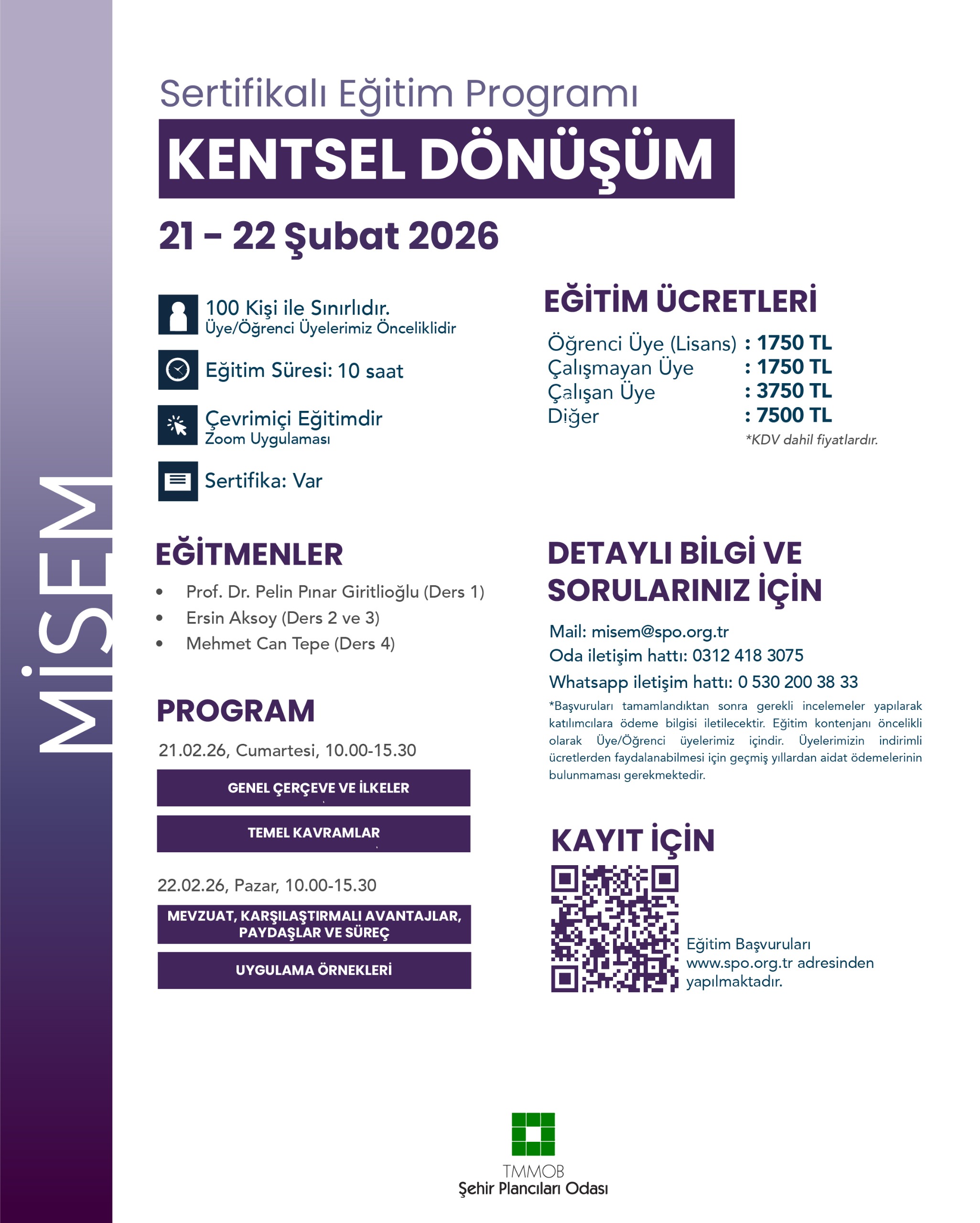 SERTİFİKALI KENTSEL DÖNÜŞÜM EĞİTİMİ (21-22 ŞUBAT 2026)