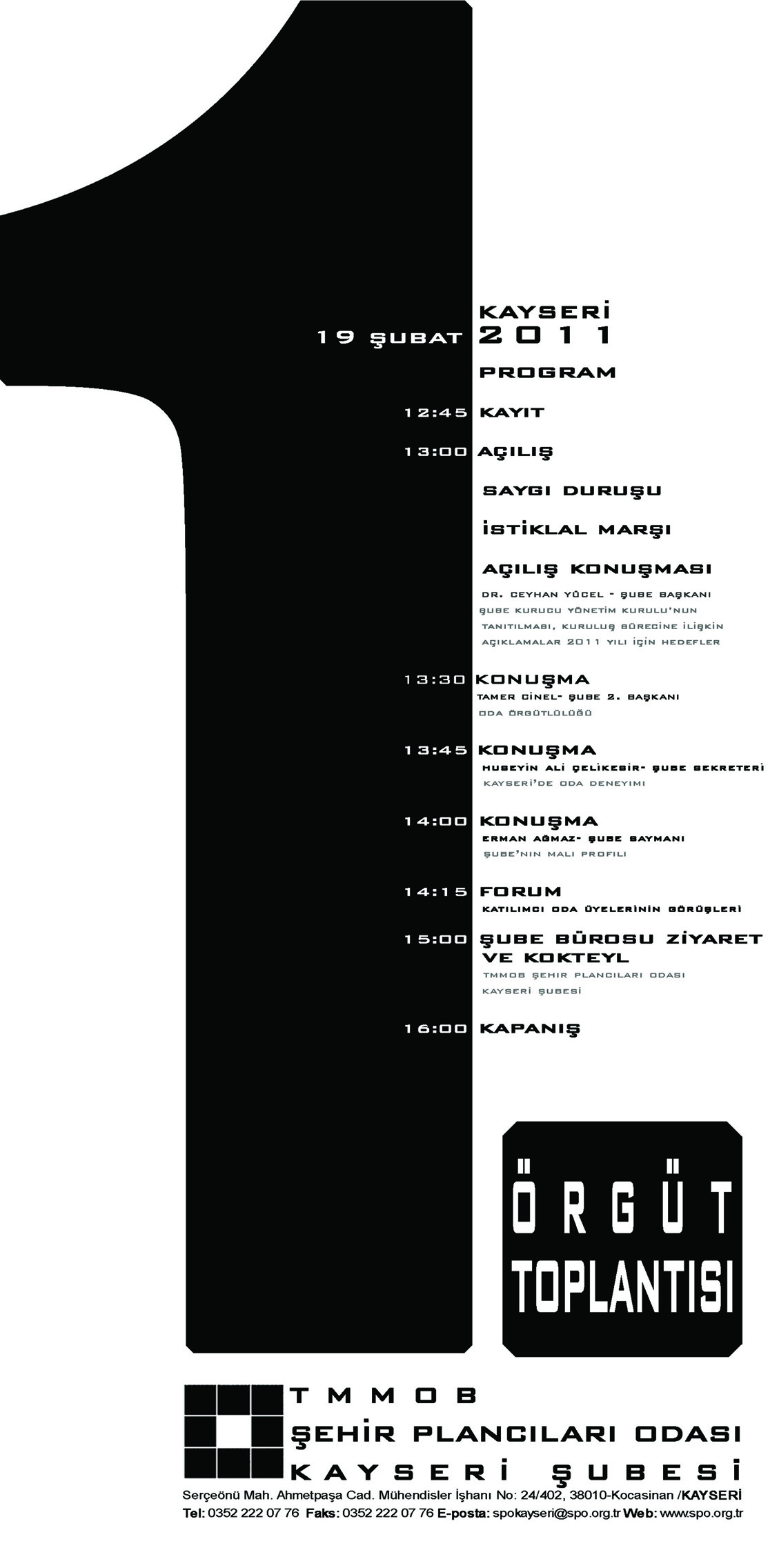 KAYSERİ ŞUBEMİZ 1. ÖRGÜT TOPLANTISI