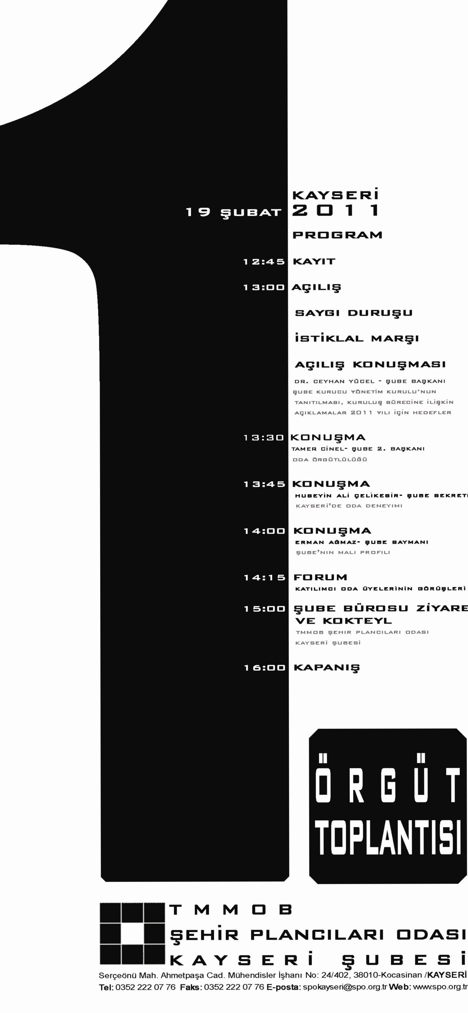 KAYSERİ ŞUBE 1. ÖRGÜT TOPLANTISI YAPILDI