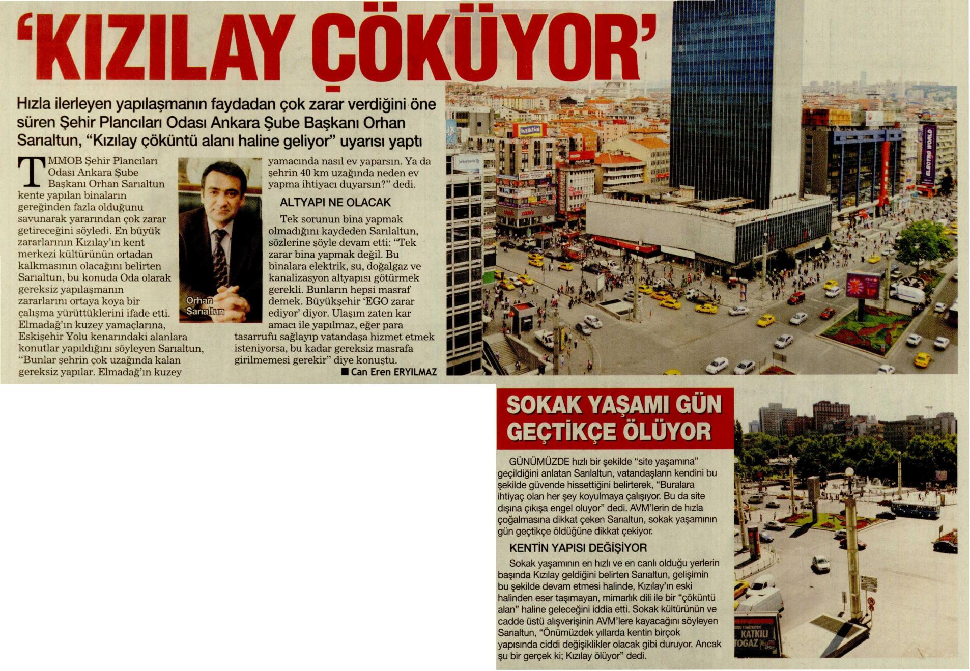 KIZILAY ÇÖKÜŞTE
