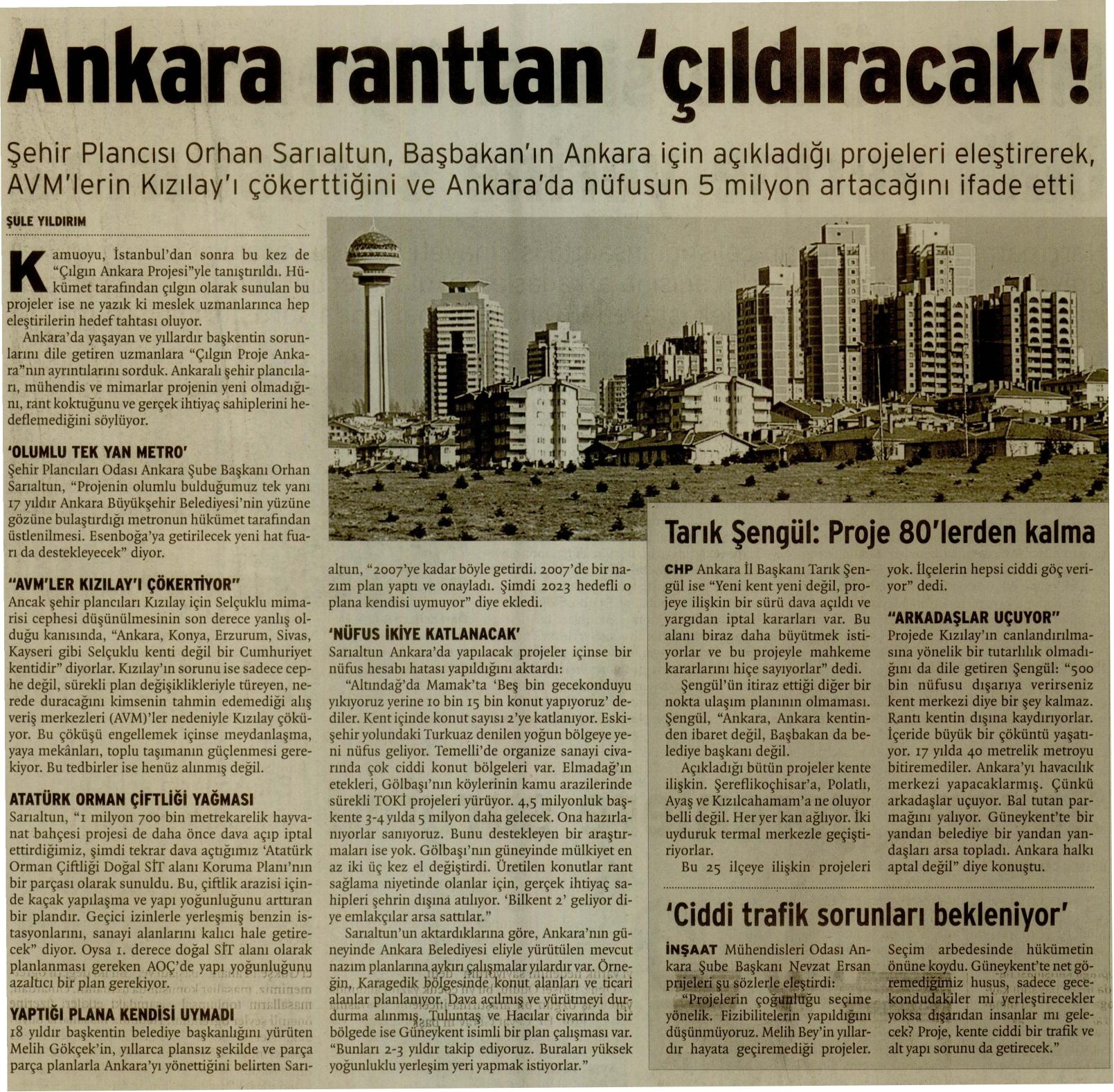 TÜDEF VE ŞEHİR PLANCILARI
`DELİ PROJELERİN DELİ VURGUNU VAR `