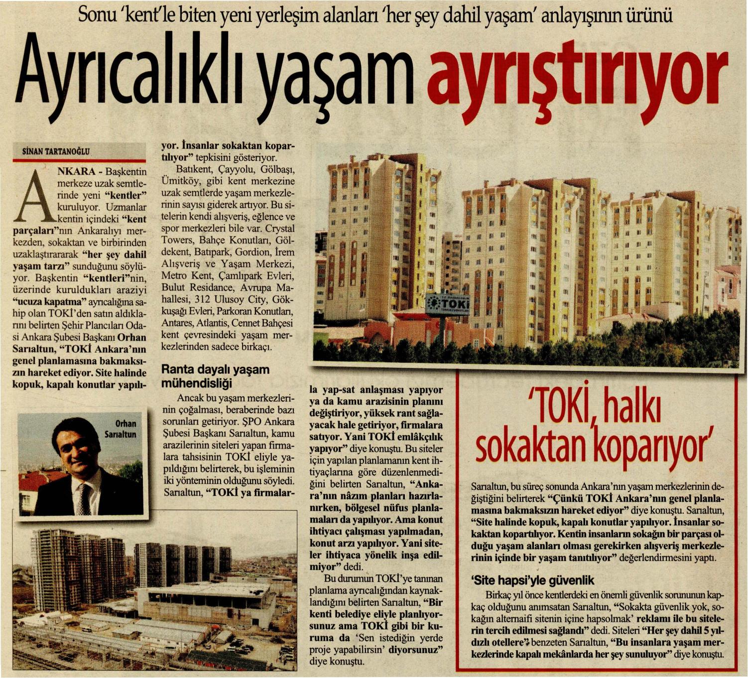 
AYRICALIKLI YAŞAM AYRIŞTIRIYOR 