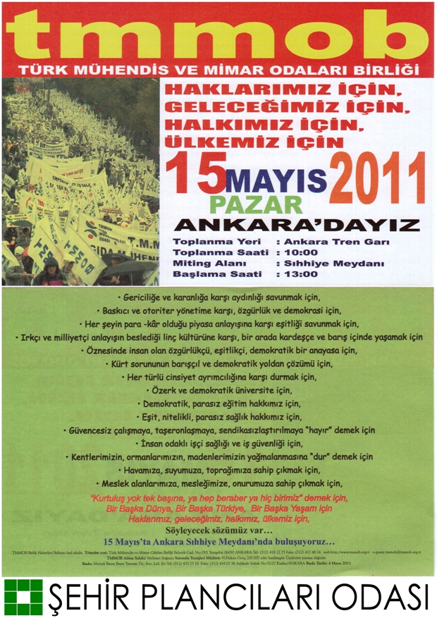 15 MAYIS TMMOB MİTİGİNDE BULUŞALIM