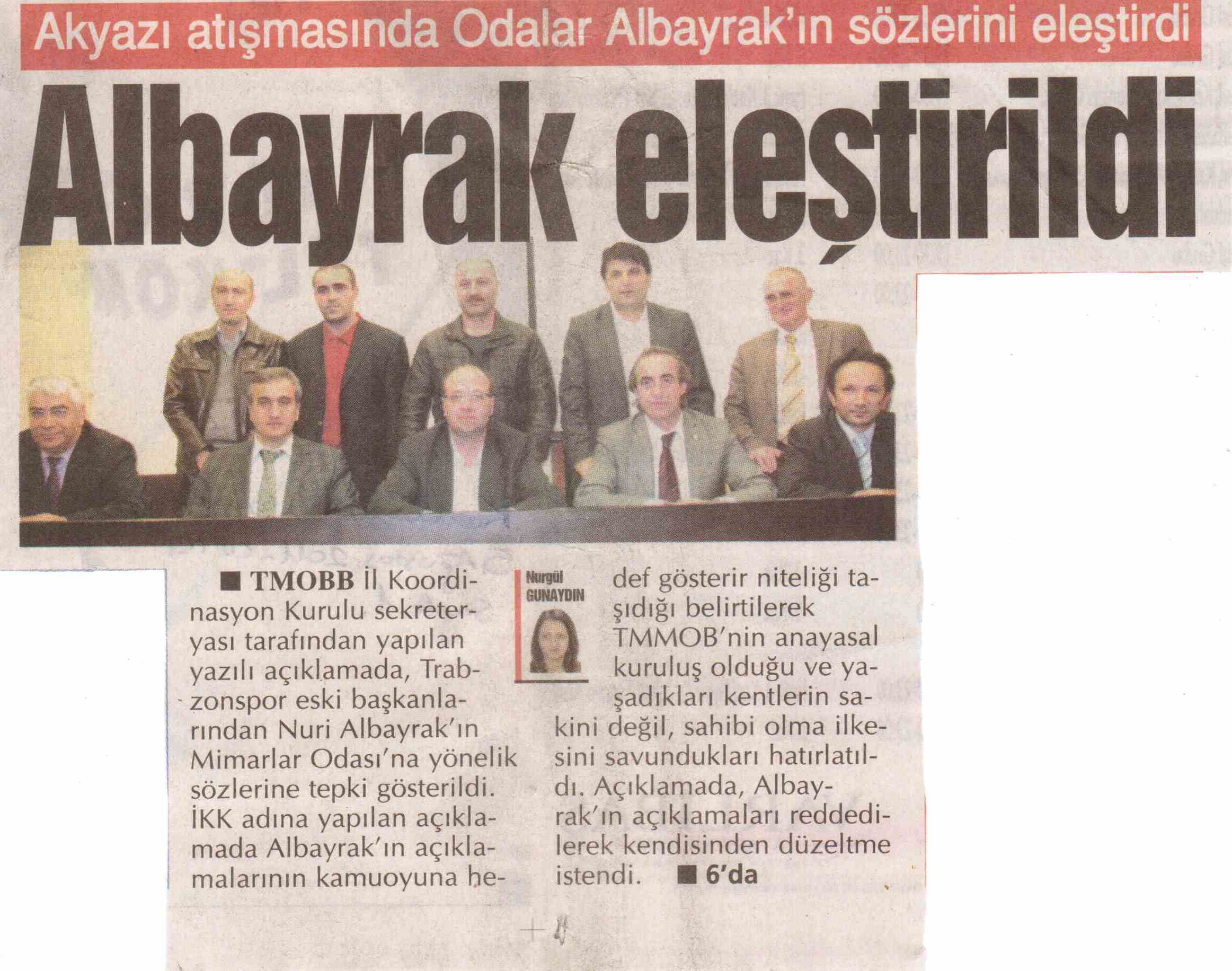 AKYAZI ATIŞMASINDA ODALAR ALBAYRAK’IN SÖZLERİNİ ELEŞTİRDİ