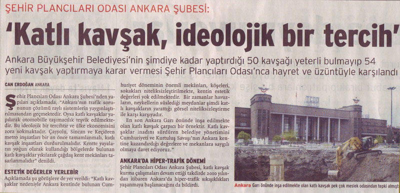 KATLI KAVŞAKLAR HAKKINDA 16.05.2008 TARİHLİ BASIN AÇIKLAMAMIZ