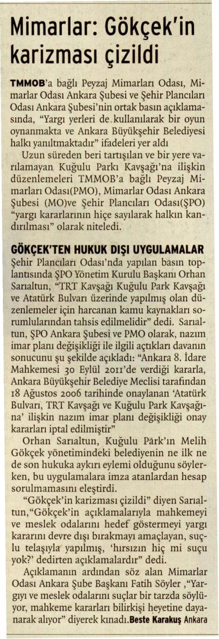 MİMARLAR: GÖKÇEK İN KARİZMASI ÇİZİLDİ
