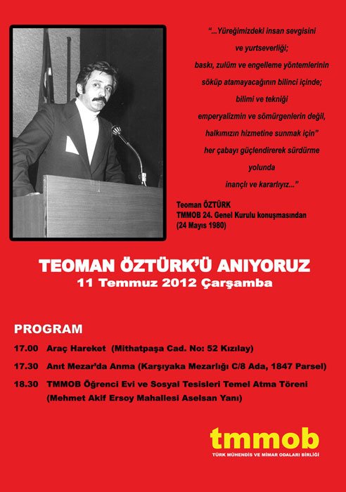 TEOMAN ÖZTÜRK`Ü ANIYORUZ