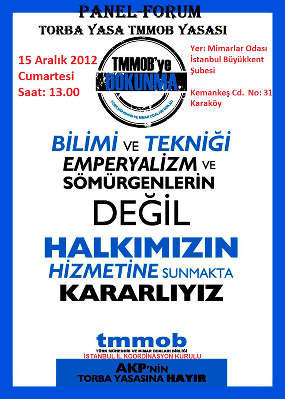 TMMOB YASA TASARISI ÜYE BİLGİLENDİRME PANELİ - İSTANBUL