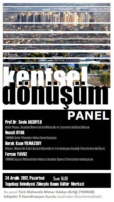 ODAMIZ BAŞKANI NECATİ UYAR KENTSEL DÖNÜŞÜM PANELİNDE