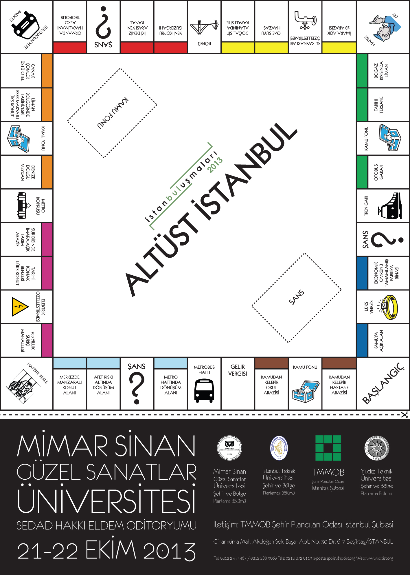 "İSTANBUL BULUŞMALARI 2013 - ALT ÜST İSTANBUL" 21-22 EKİM`DE FINDIKLI KAMPÜSÜ SEDAD HAKKI ELDEM ODİTORYUMU'NDA