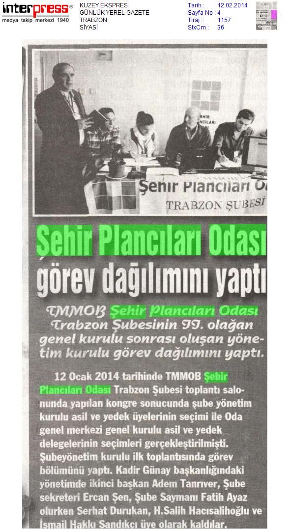 ŞEHİR PLANCILARI ODASI GÖREV DAĞILIMINI YAPTI