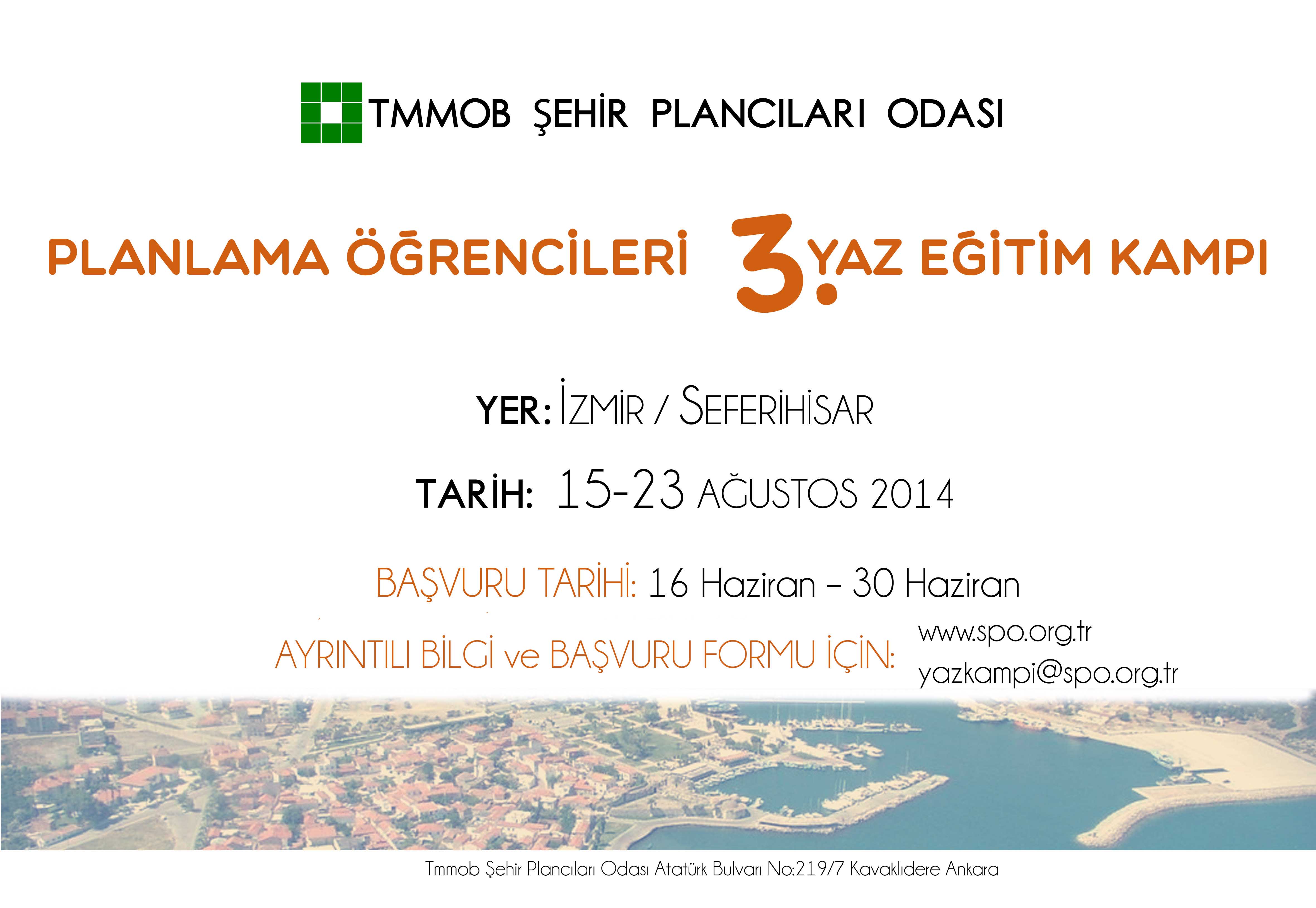 PLANLAMA ÖĞRENCİLERİ 3. YAZ EĞİTİM KAMPI`NA KATILACAK ÖĞRENCİLER BELİRLENDİ