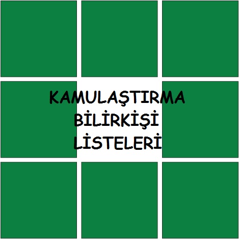 KAMULAŞTIRMA BİLİRKİŞİLİĞİ 2015 YILI LİSTELERİ HAZIRLANDI