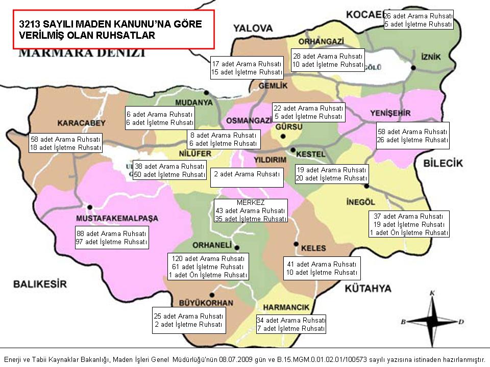 BURSA'NIN MADEN KAYNAKLARI KORUMA - KULLANMA DENGESİ İÇİNDE DEĞERLENDİRİLMELİDİR