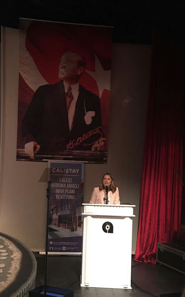 ANTALYA İLİ MURATPAŞA İLÇESİ KALEİÇİ KENTSEL VE III. DERECE ARKEOLOJİK SİT ALANINDA YAPILACAK OLAN KORUMA AMAÇLI İMAR PLANI REVİZYONU ÇALIŞTAYINA KATILDIK.