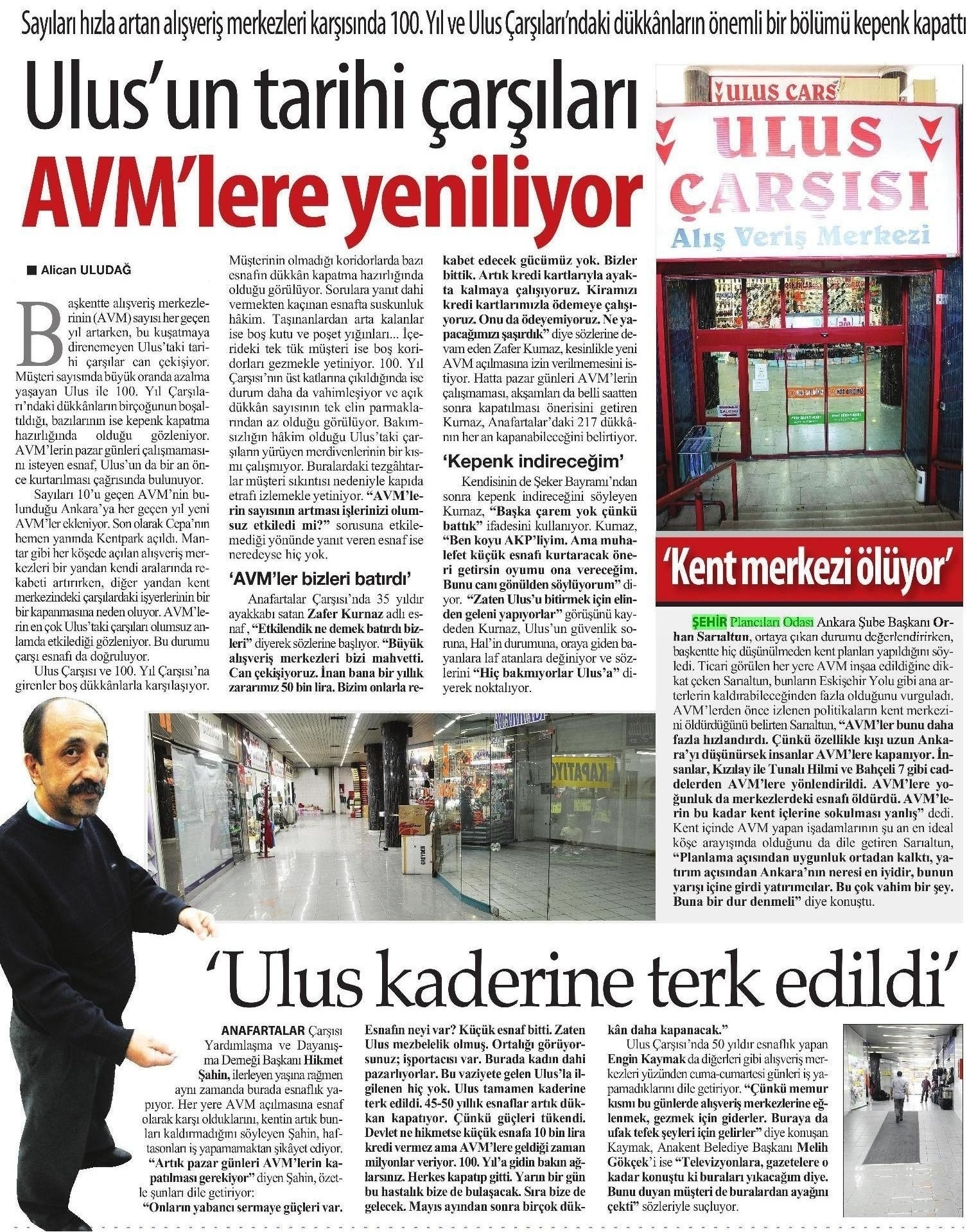 "KENT MERKEZİ ÖLÜYOR"