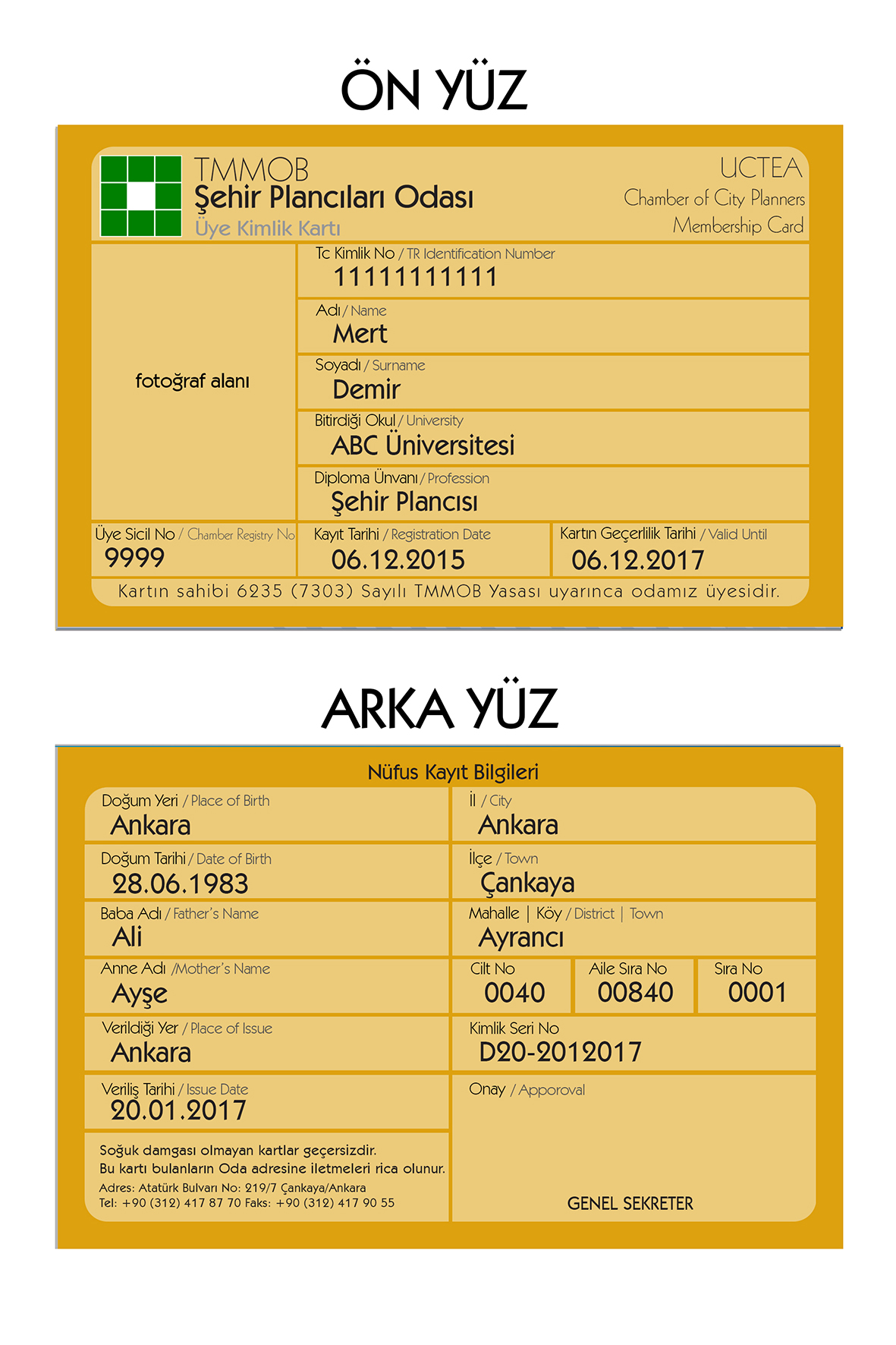 ODAMIZ ÜYE KİMLİK KARTLARI YENİLENİYOR!