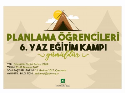 PLANLAMA ÖĞRENCİLERİ 6. YAZ EĞİTİM KAMPI BAŞVURULARI BAŞLADI!