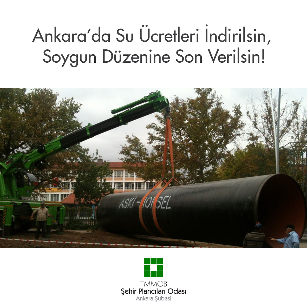 ANKARA'DA SU ÜCRETLERİ İNDİRİLSİN, SOYGUN DÜZENİNE SON VERİLSİN!