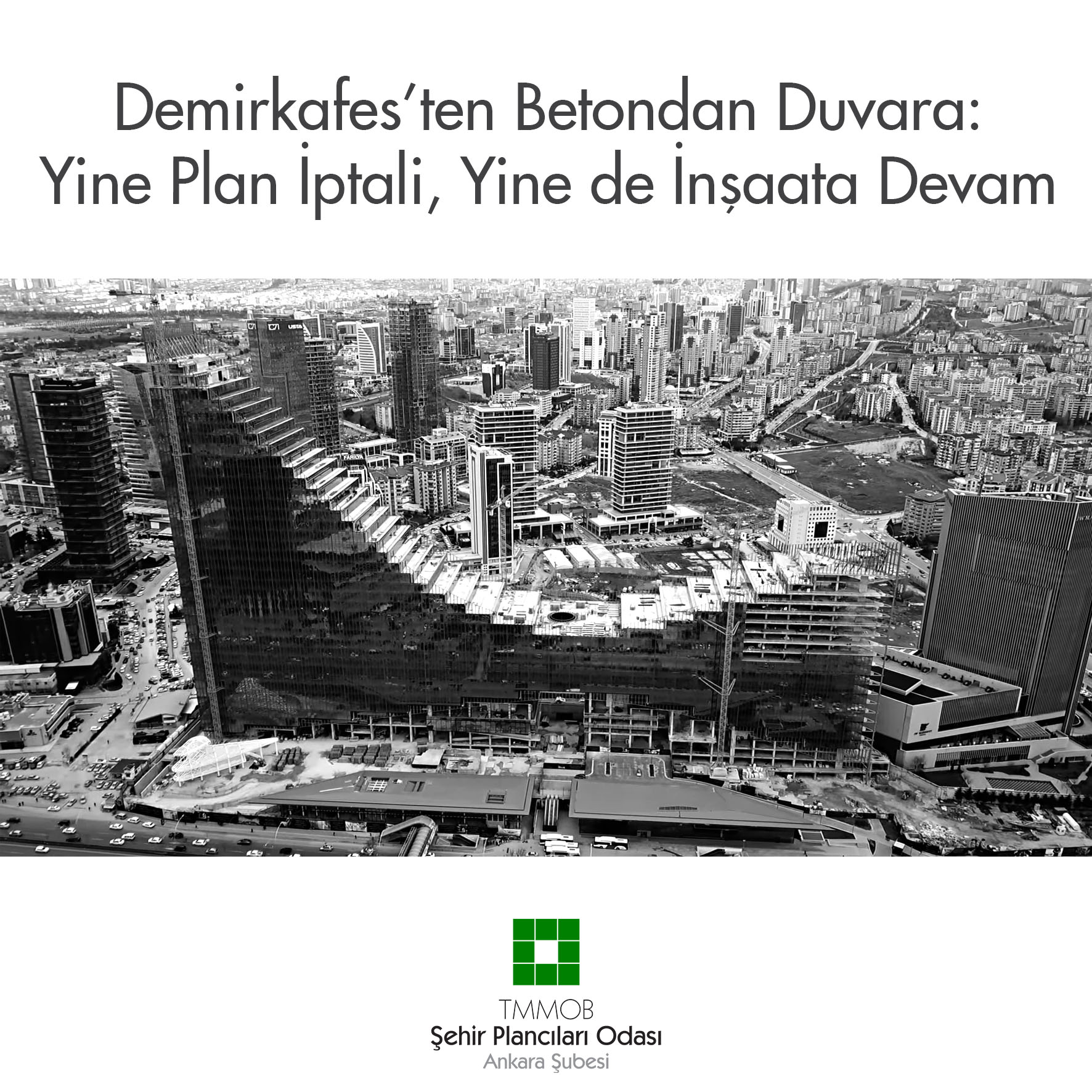 DEMİRKAFES`TEN BETONDAN DUVARA: YİNE PLAN İPTALİ, YİNE DE İNŞAATA DEVAM