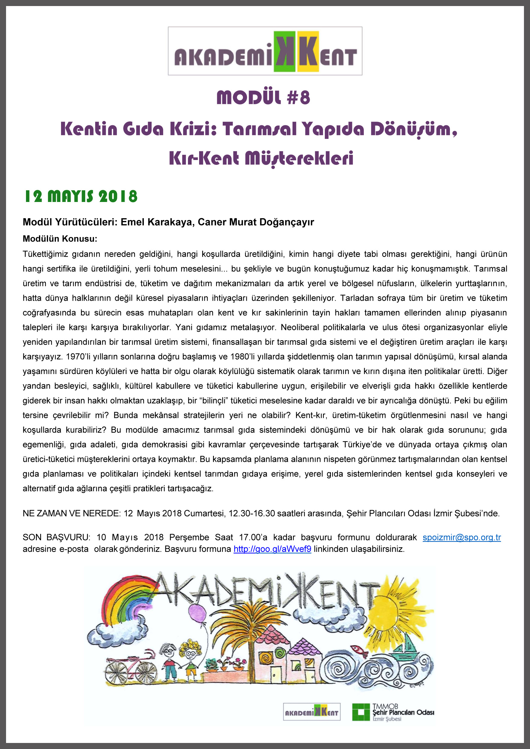 MODÜL#8 KENTİN GIDA KRİZİ: TARIMSAL YAPIDA DÖNÜŞÜM, KIR-KENT MÜŞTEREKLERİ