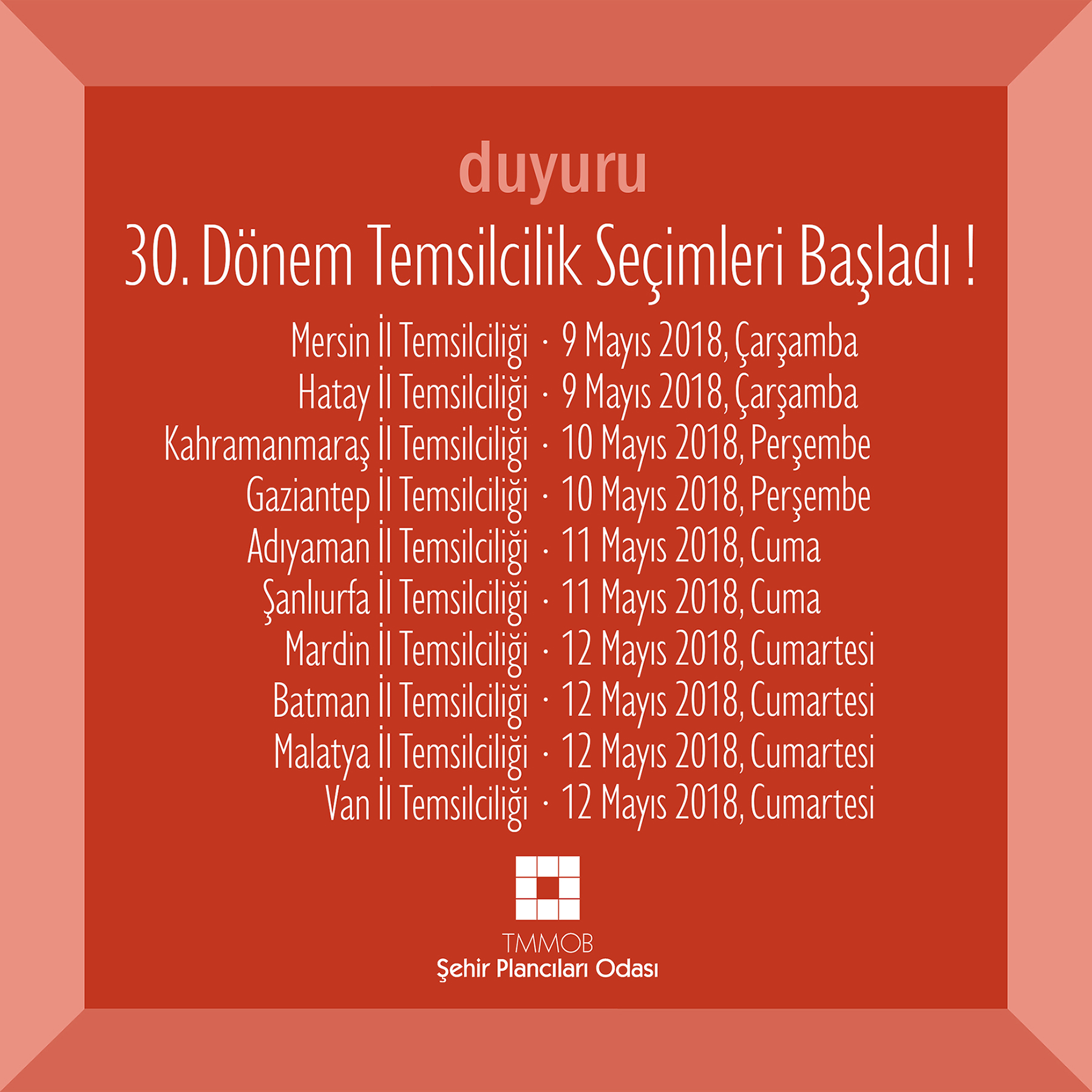 30. DÖNEM TEMSİLCİLİK SEÇİMLERİ BAŞLADI !