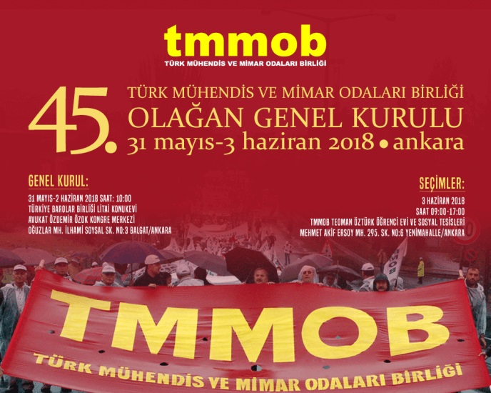 TMMOB 45. OLAĞAN GENEL KURULU TOPLANIYOR!