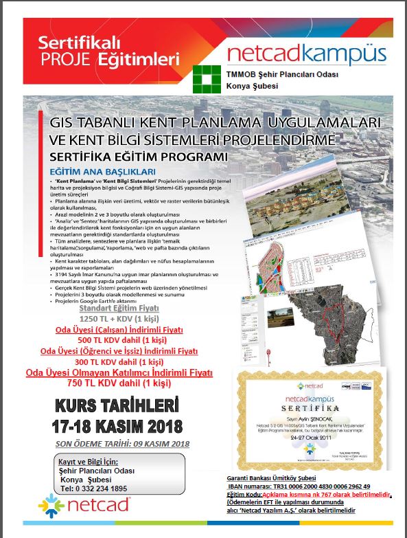 SERTİFİKALI NETCAD EĞİTİM PROGRAMI TARİHİ BELİRLENDİ 