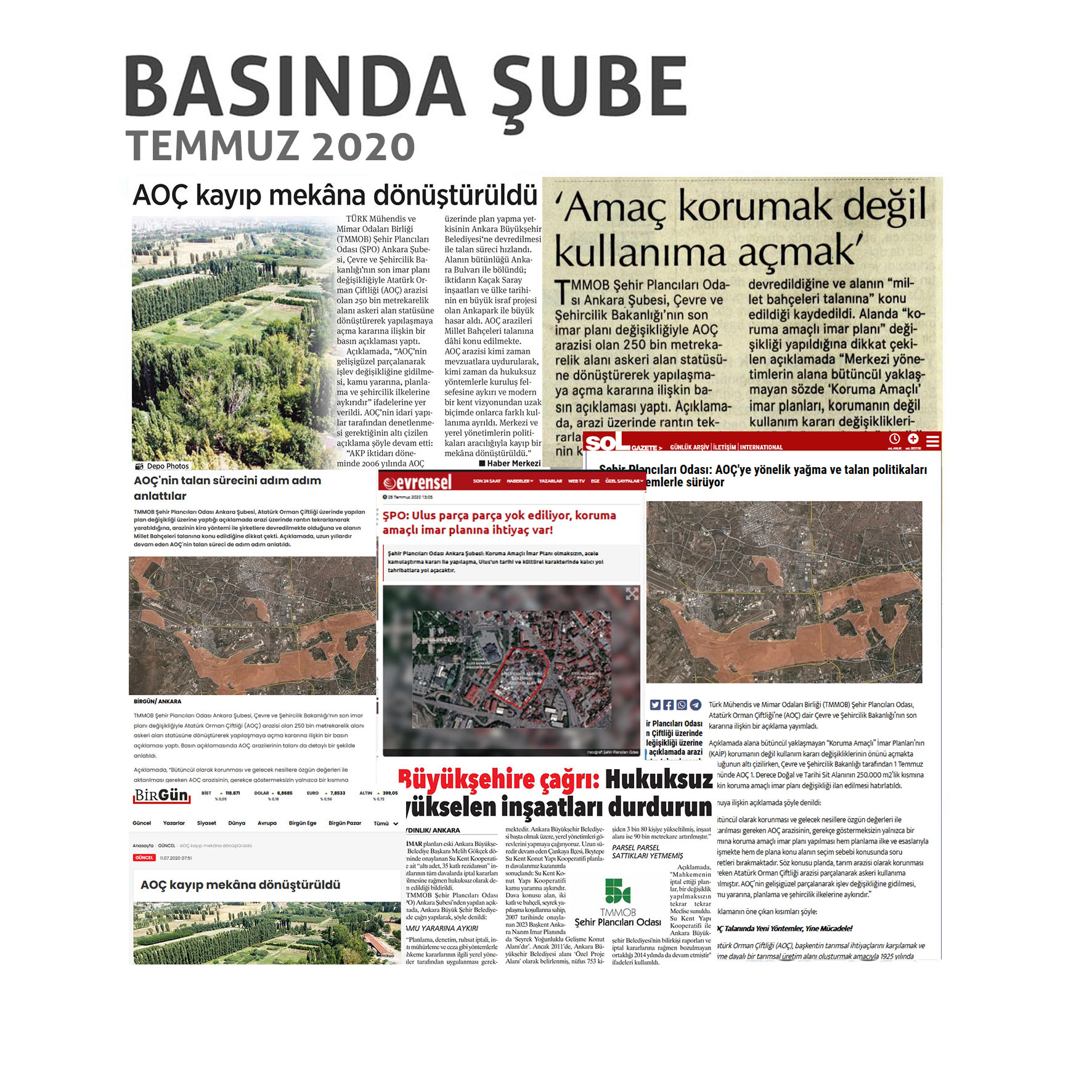 TEMMUZ AYI BASINDA ŞUBE HABERLERİ