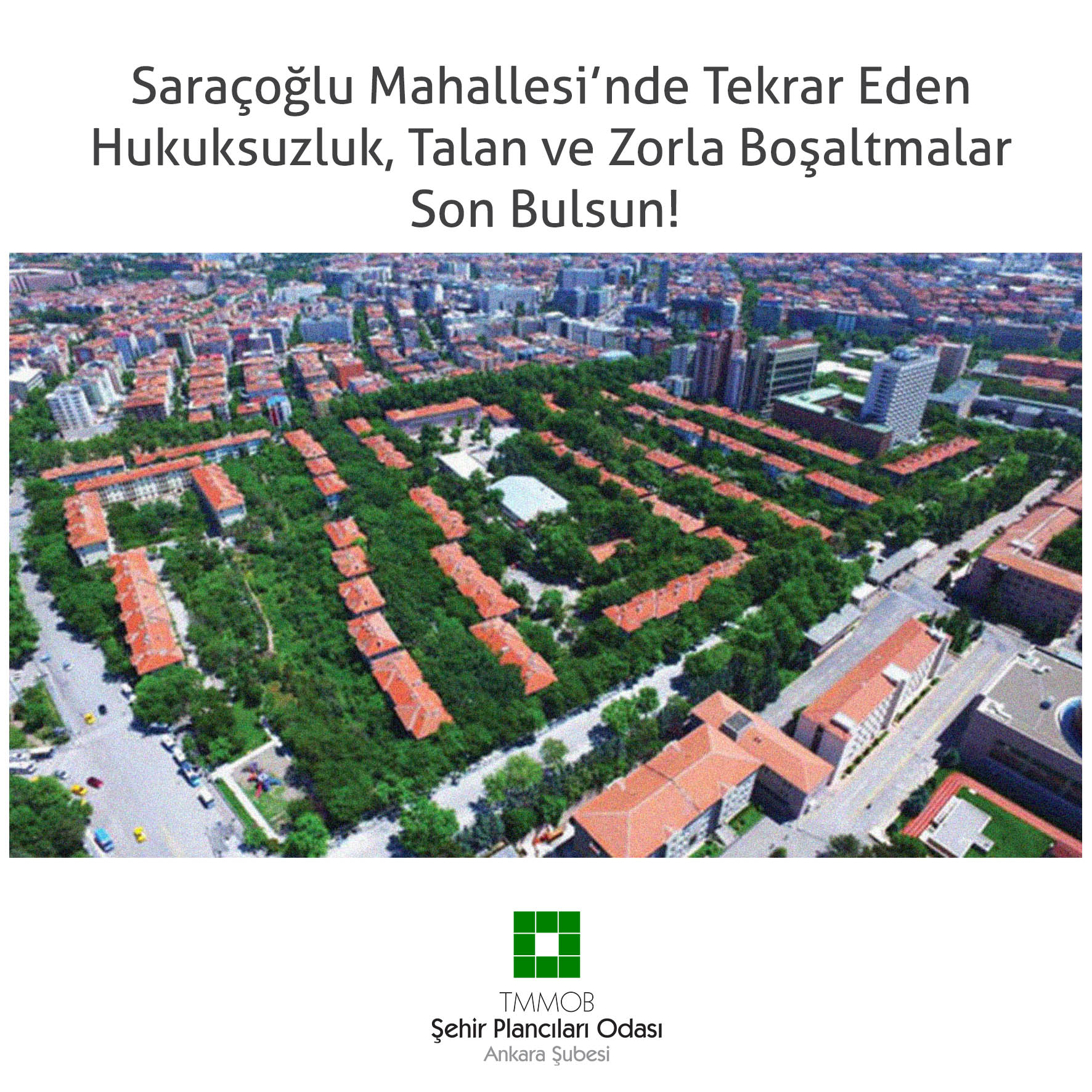 SARAÇOĞLU MAHALLESİ'NDE TEKRAR EDEN HUKUKSUZLUK, TALAN VE ZORLA BOŞALTMALAR SON BULSUN! 