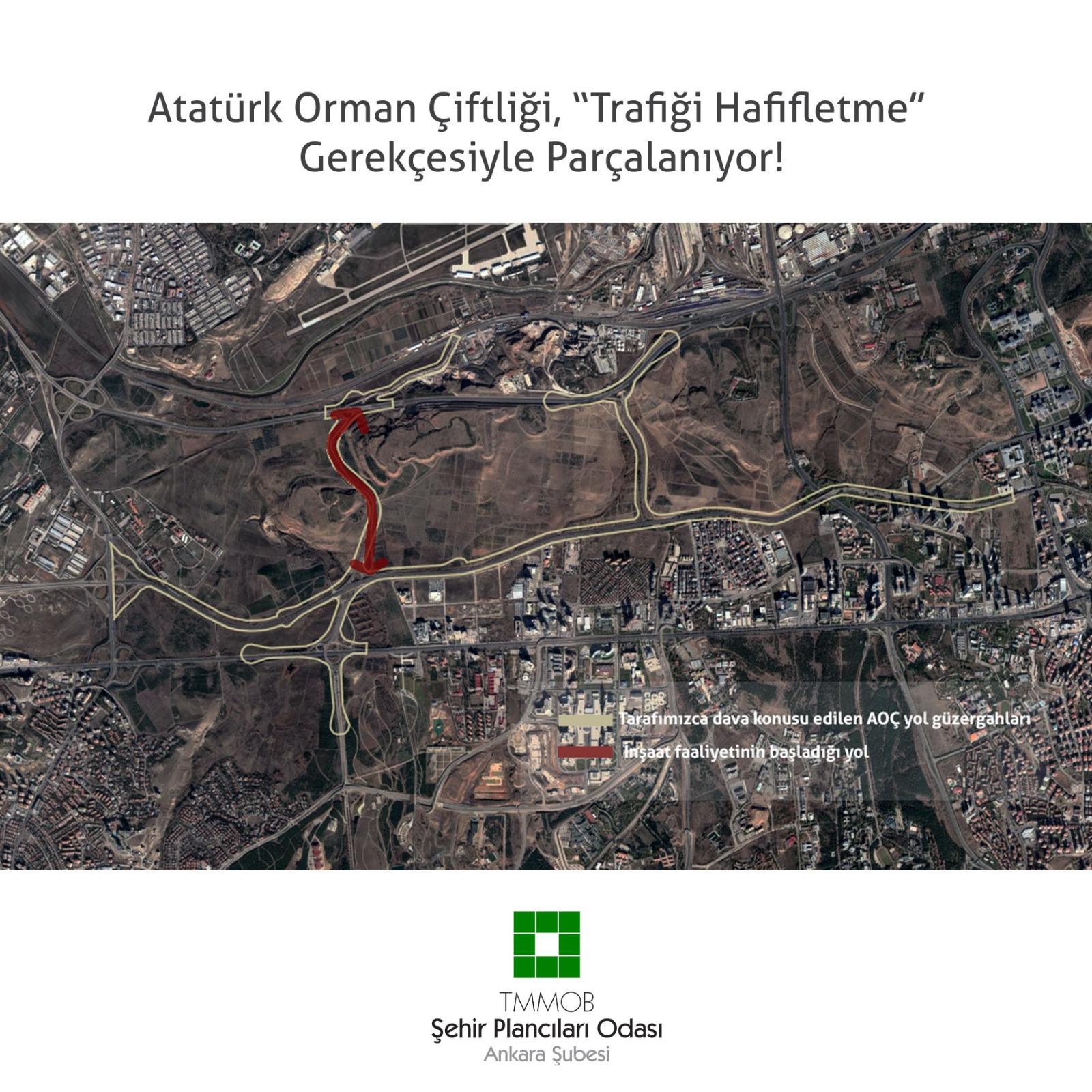 ATATÜRK ORMAN ÇİFTLİĞİ "TRAFİĞİ HAFİFLETME" GEREKÇESİYLE PARÇALANIYOR!