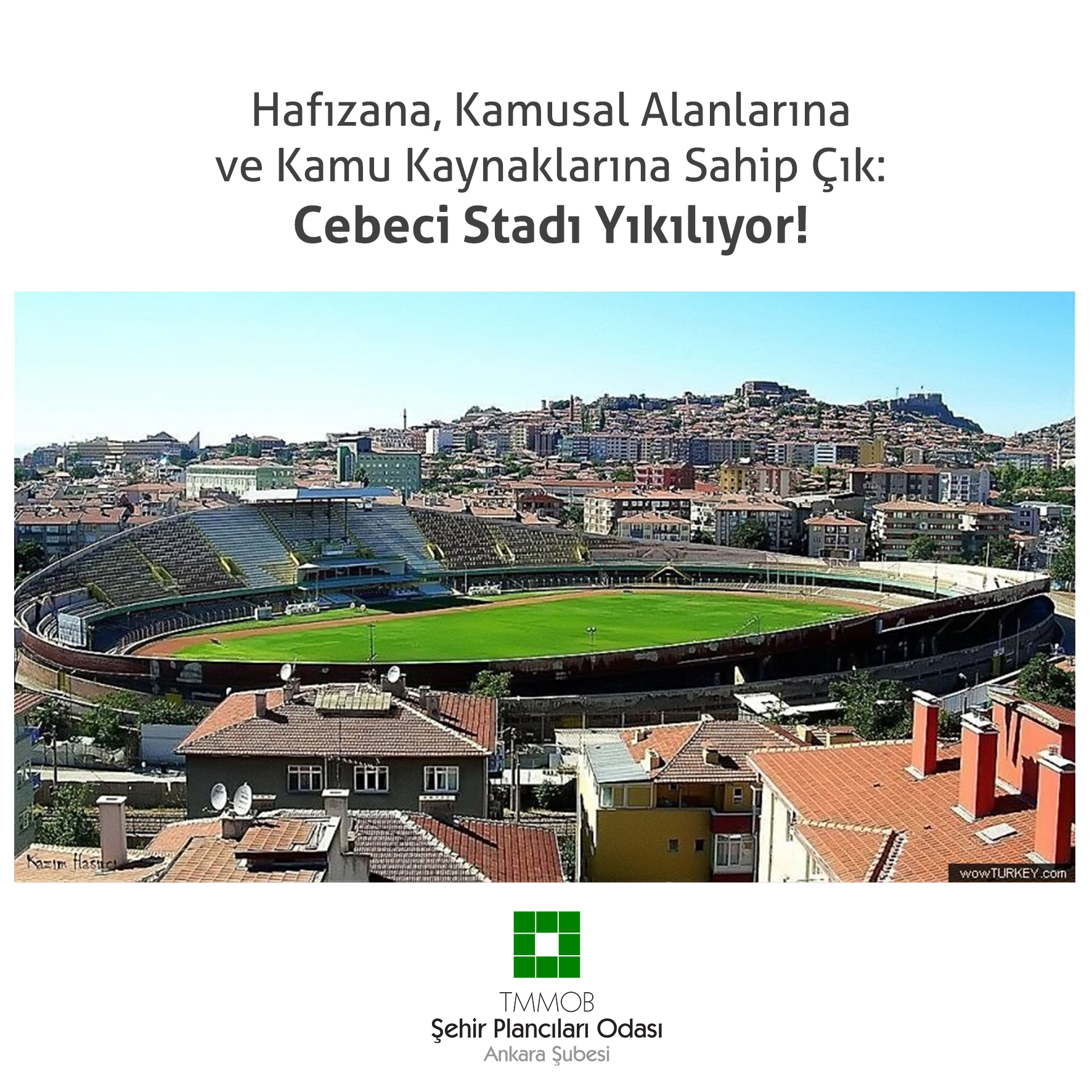 HAFIZANA, KAMUSAL ALANLARINA VE KAMU KAYNAKLARINA SAHİP ÇIK: CEBECİ STADI YIKILIYOR!