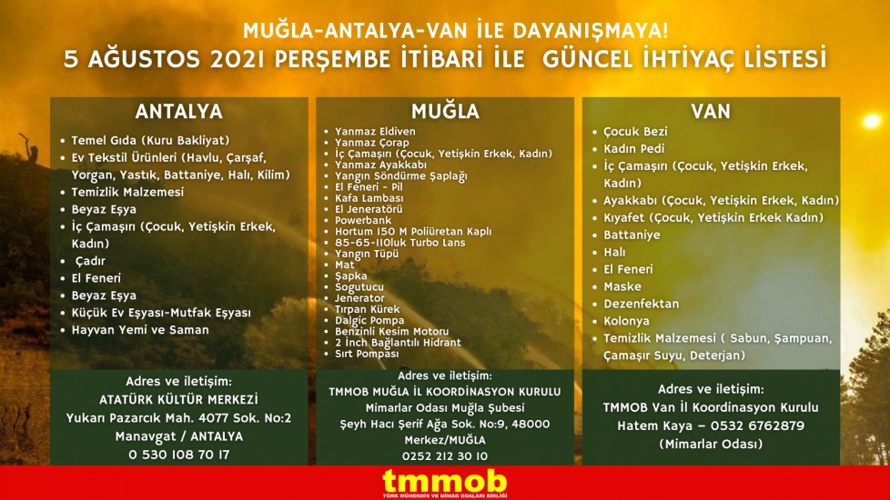 TMMOB DAYANIŞMA ORGANİZASYONU DEVAM EDİYOR, HAYDİ DAYANIŞMAYA!