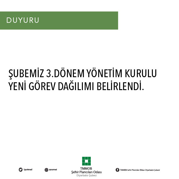 3.DÖNEM YÖNETİM KURULU YENİ GÖREV DAĞILIMI BELİRLENDİ.