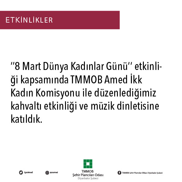 8 MART DÜNYA KADINLAR GÜNÜ ETKİNLİĞİ