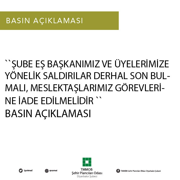  
ŞUBE EŞ BAŞKANIMIZ VE ÜYELERİMİZE YÖNELİK SALDIRILAR DERHAL SON BULMALI, MESLEKTAŞLARIMIZ GÖREVLERİNE İADE EDİLMELİDİR!
