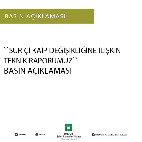 SURİÇİ KAİP DEĞİŞİKLİĞİNE İLİŞKİN TEKNİK RAPORUMUZ