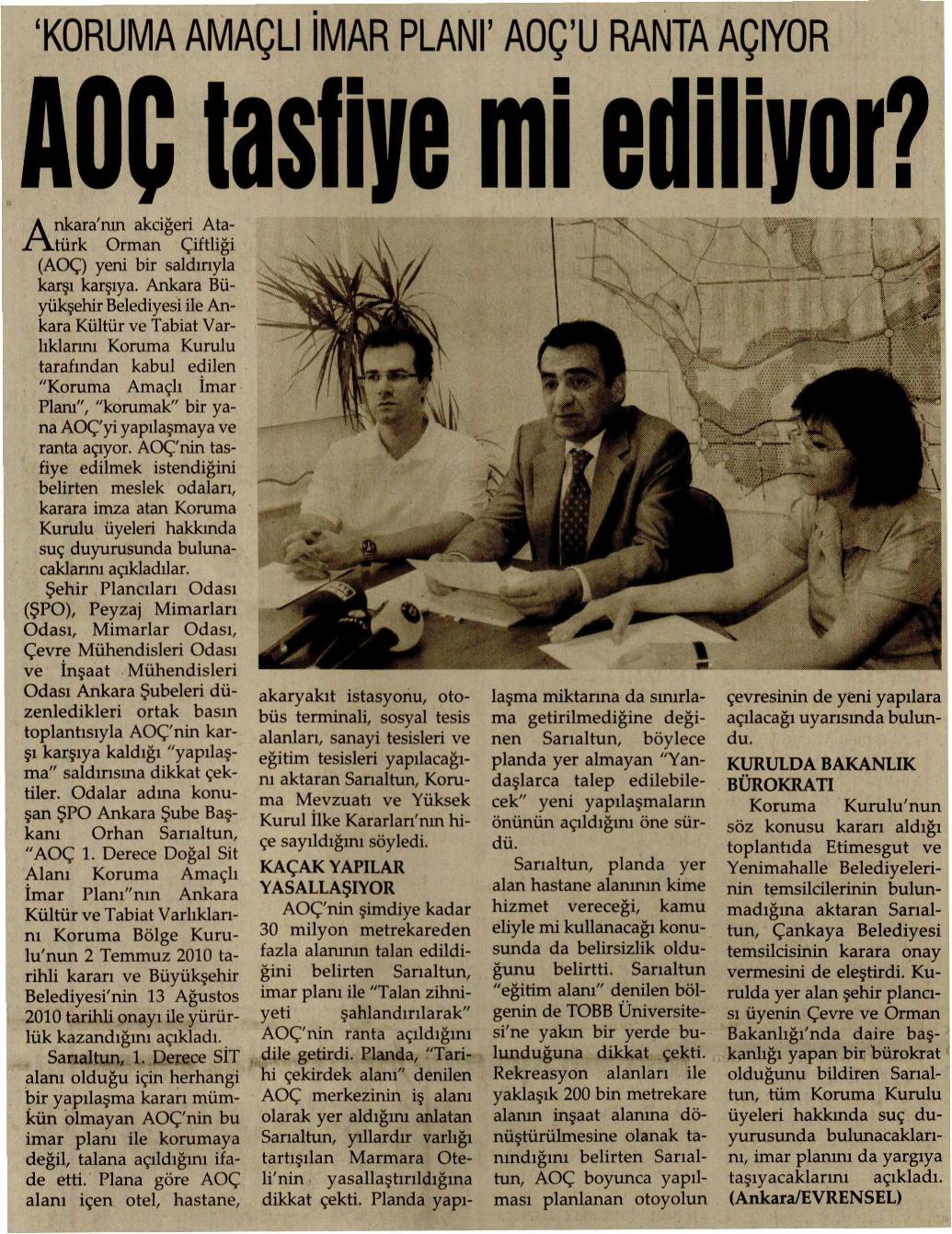 AOÇ HAKKINDA 19.08.2010 TARİHLİ ORTAK BASIN AÇIKLAMAMIZ