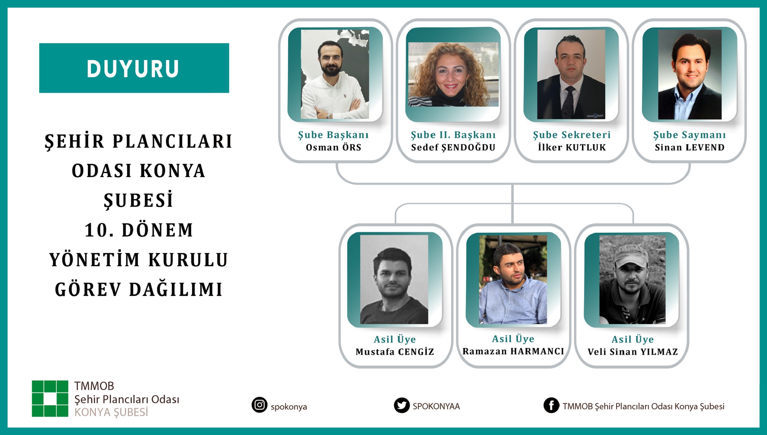 ŞUBEMİZ 10. DÖNEM YÖNETİM KURULU YENİ GÖREV DAĞILIMI GERÇEKLEŞTİRİLDİ