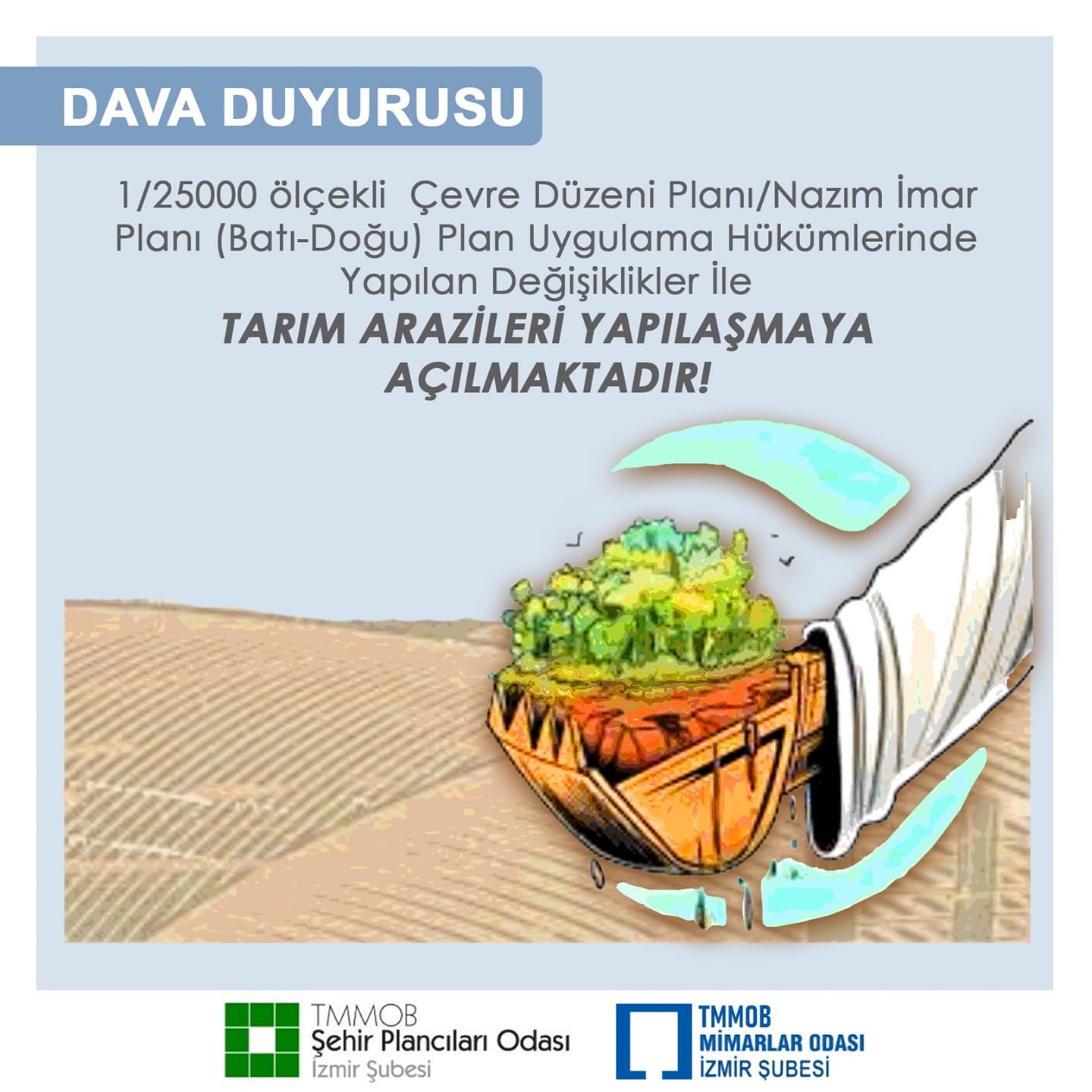 TARIM ARAZİLERİ YAPILAŞMAYA AÇILMAKTADIR!