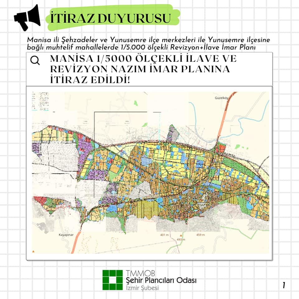 MANİSA, ŞEHİR PLANLAMA DİSİPLİNİNİN BİRİKİMİ DİKKATE ALINARAK PLANLANMALIDIR!