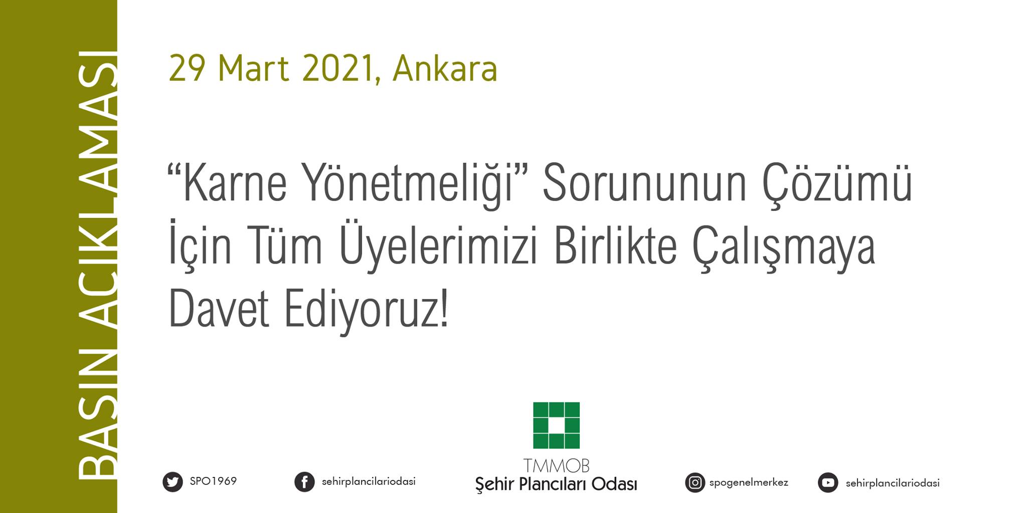 "KARNE YÖNETMELİĞİ" SORUNUNUN ÇÖZÜMÜ İÇİN TÜM ÜYELERİMİZİ BİRLİKTE ÇALIŞMAYA DAVET EDİYORUZ!