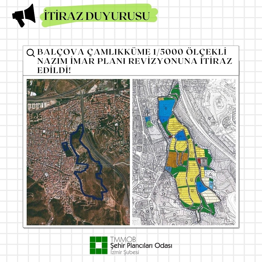 BALÇOVA ÇAMLIKKÜME 1/5000 ÖLÇEKLİ NAZIM İMAR PLANI REVİZYONUNA İTİRAZ EDİLDİ!