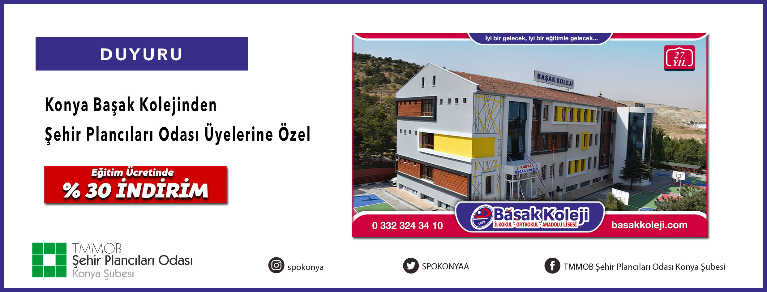 KONYA BAŞAK KOLEJİ EĞİTİM ÜCRETİ İNDİRİMİ