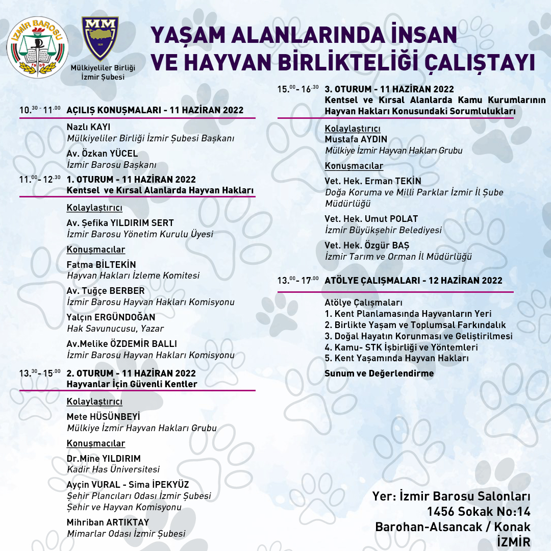 YAŞAM ALANLARINDA İNSAN VE HAYVAN BİRLİKTELİĞİ ÇALIŞTAYI
