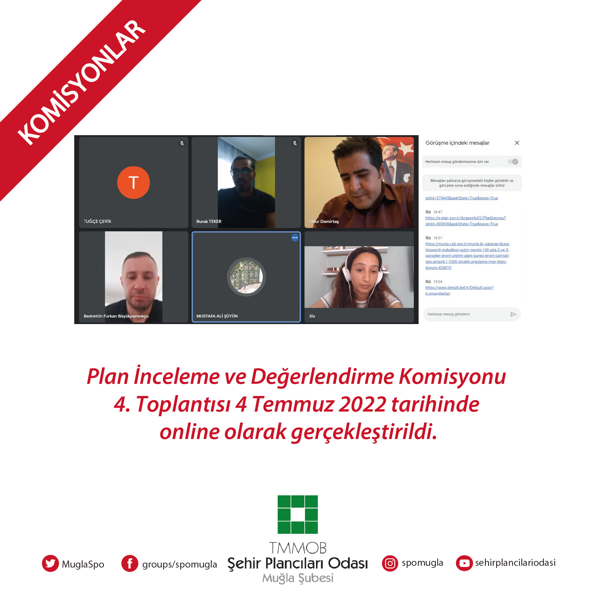 PLAN İNCELEME VE DEĞERLENDİRME KOMİSYONU 4. TOPLANTISI