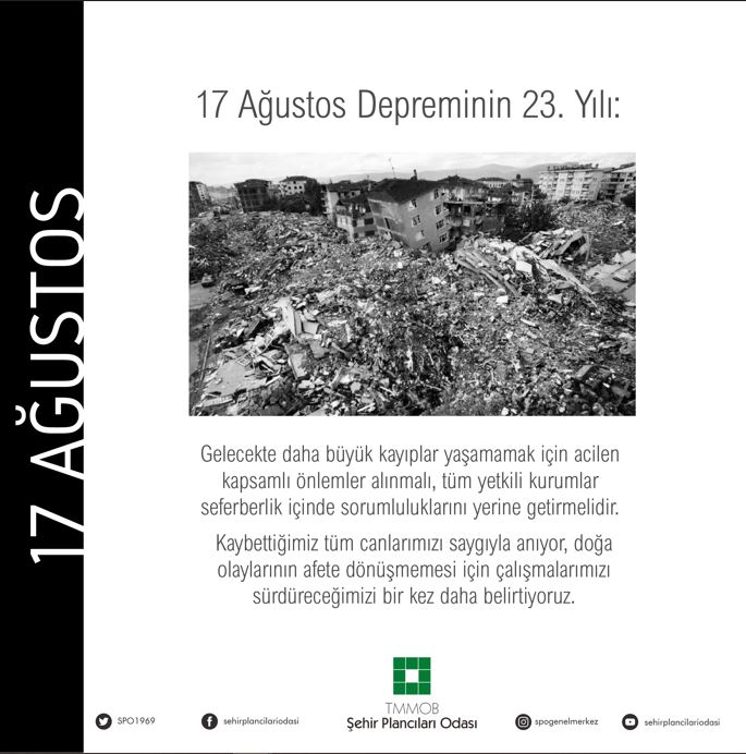 17 AĞUSTOS DEPREMİNİN 23. YILI