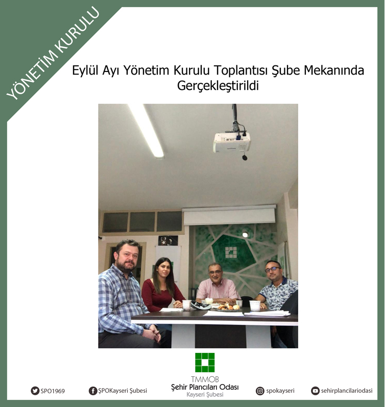 EYLÜL AYI YÖNETİM KURULU TOPLANTISI