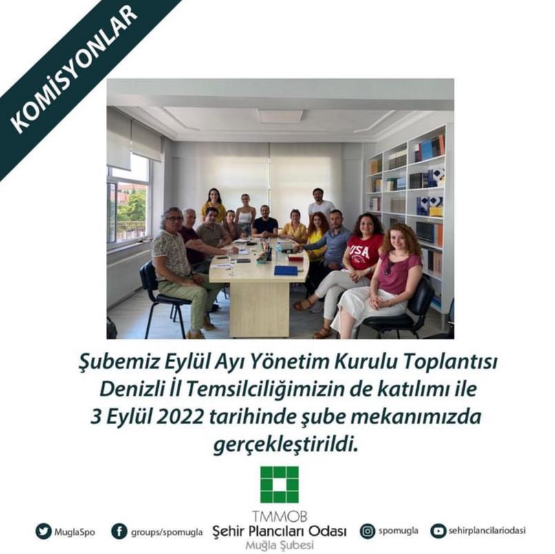 EYLÜL AYI YÖNETİM KURULU TOPLANTISI